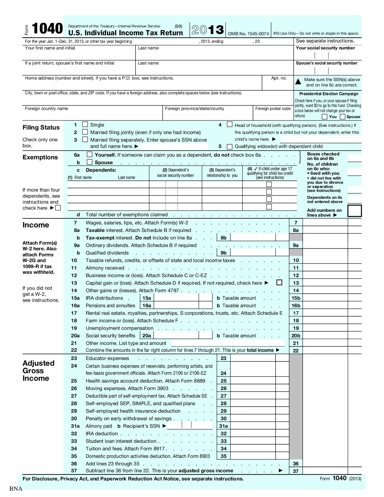 tax return schedule